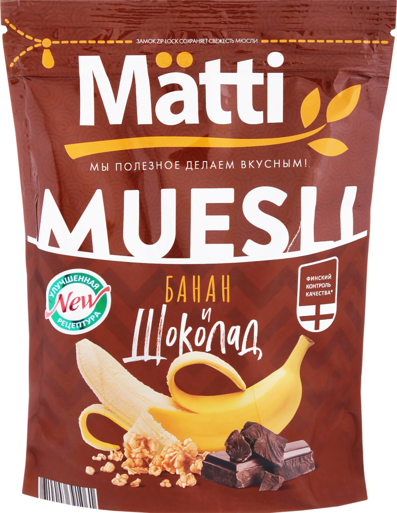 Мюсли MATTI Банан и шоколад, 250г (Россия, 250 г)