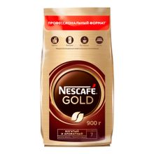 Кофе Nescafe Gold растворимый сублимированный с добавлением натурального молотого 900 г