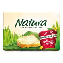 Сливочное масло Natura 82% БЗМЖ 160 г