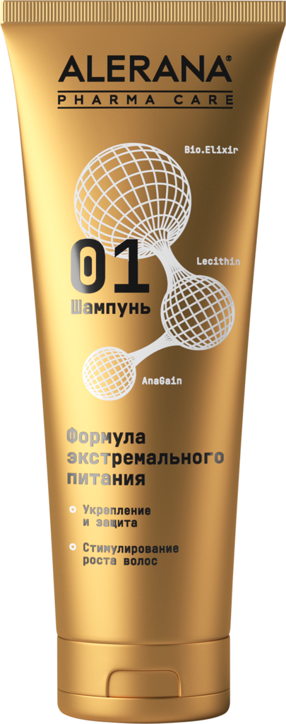 Шампунь для волос ALERANA Pharma care Формула экстремального питания, 260мл (Россия, 260 мл)
