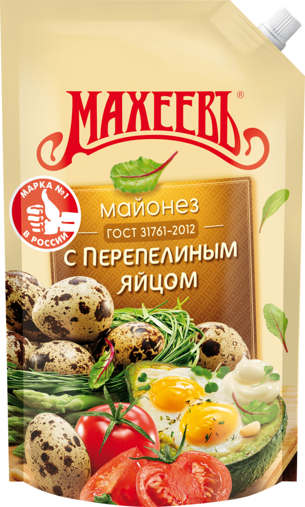 Майонез МАХЕЕВЪ с перепелиным яйцом 50,5%, 800мл (Россия, 800 мл)
