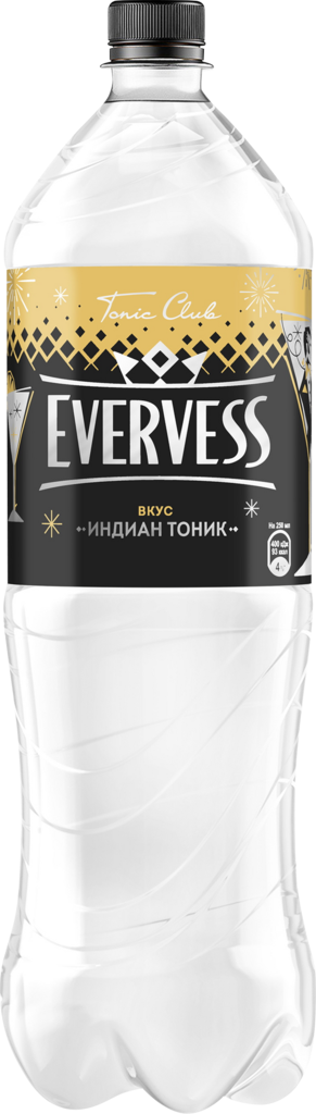 Напиток EVERVESS Тоник Индиан Тоник сильногазированный, 1.5л (Россия, 1.5 L)