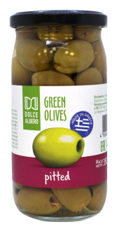 Оливки без косточки DOLCE ALBERO зеленые крупные, 350г (Греция, 350 г)