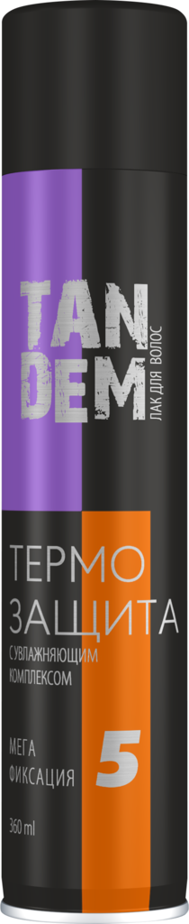 Лак для волос TANDEM Термозащита 5 сильная фиксация, 360мл (Россия, 360 мл)