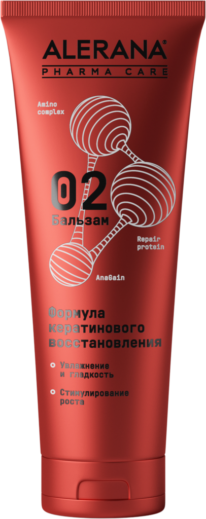 Бальзам для волос АЛЕРАНА Pharma Care Кератиновое восстановление, 260мл (Россия, 260 мл)