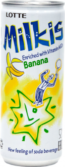 Напиток LOTTE Милкис Banana газированный, 0.25л (Корея, 0.25 L)