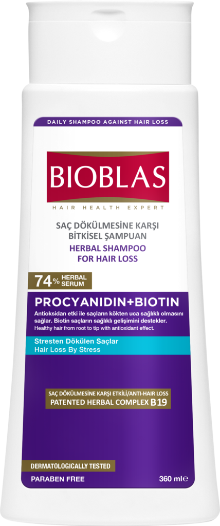 Шампунь для волос BIOBLAS с экстрактом виноградных косточек и биотином против выпадения, 360мл (Турция, 360 мл)