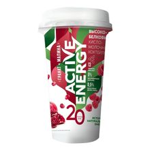 Кисломолочный напиток Active Energy гранат и малина 0,5% БЗМЖ 230 мл